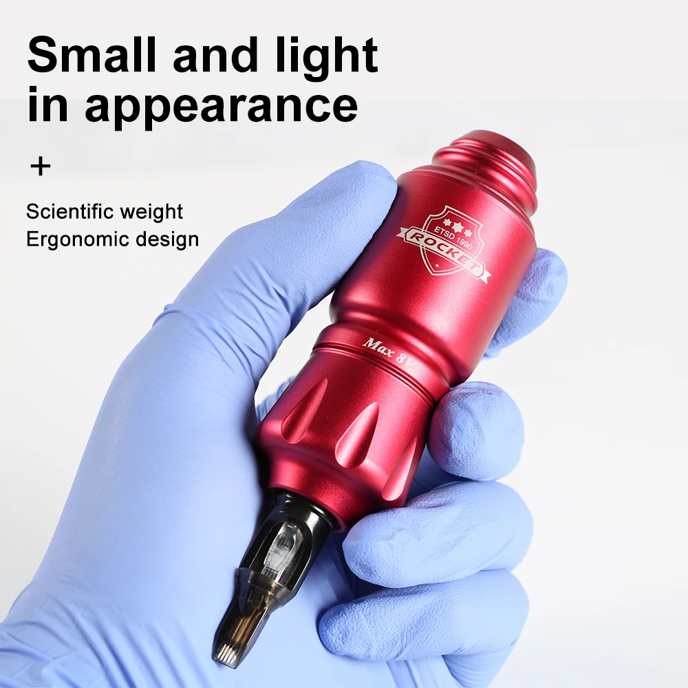 Professional Tattoo Machine Kit Rocket Tattoo Pen Set Wireless Power Supply with Cartridge Needles for Body Artist