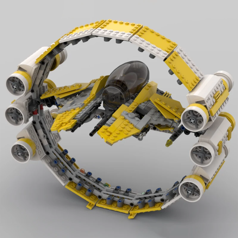 

NEW MOC Interceptor w/ Hyperdrive Ring Building Blocks Model DIY Bricks for Obi-Wan's Anakin's Fighters Toys Children Gifts