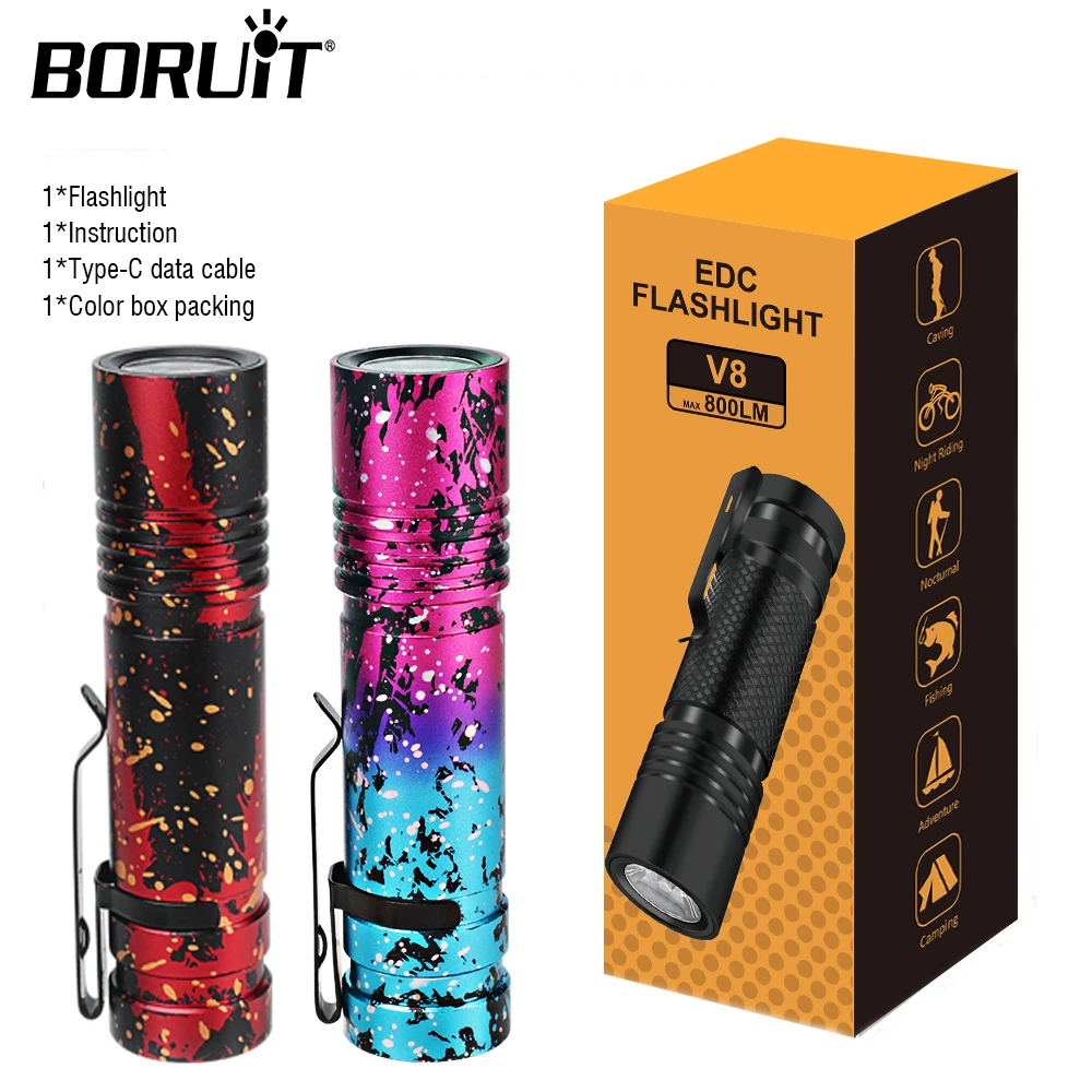 C est Clignoter Ma Lampe De Poche BORUiT – lampe de poche LED Rechargeable, torche portable, intensité  réglable, fonction de mémoire, lumière 800 18650, torche de travail, USB C  lumens | AliExpress
