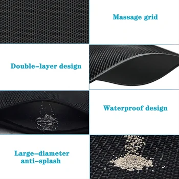 EVA Double Layer Cat Litter Pad Waterproof Non-slip Sand Basin Filter Kitten Dog Washable Easy Cleaning Pet Accessories 5