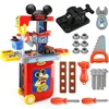 Disney 3 in1 Mickey Mouse trolley case Children's Toolbox Toy Set boy kids tools play house set kids toys for boy birthday gift 3