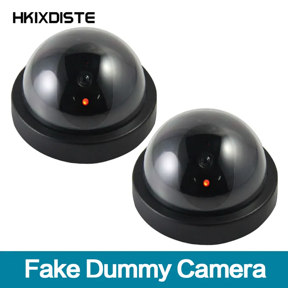 Value Pack 2pcs Dummy Cctv Camera Flash Blinking Led Fake Camera