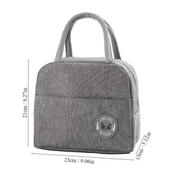 Thermal Lunch Tote with Aluminum Foil Lining (Grey)