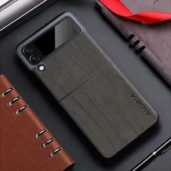 Custodia in pelle con motivo in bamboo premium per Samsung Galaxy Z Flip