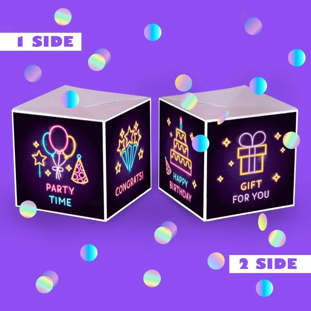 Jubiläums-Explosionskarte mit Konfetti, Überraschungskarte, Partydekoration, Überraschungsgeschenkbox, Überraschungs-Sprungbox, Pop-Up-Explosion – Detail 6