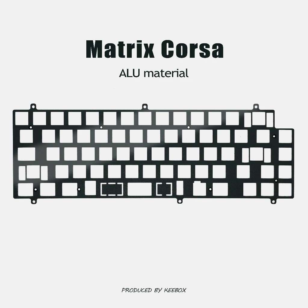 Keebox Matrix Corsa 6xv PC PP POM FR4 ALU 탄소 포지셔닝 플레이트 키보드 키트 PCB 장착 기계식 키보드 맞춤형 플레이트