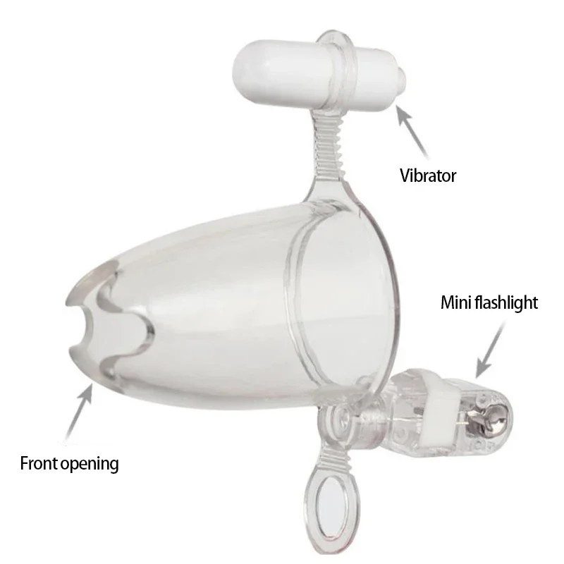 Anal Expansion Vaginal Dilator Illumination View with Mini Vibrator Fetish Butt Plug Anus Speculum Adult Sex Toy for Woman Man vagina speculum anal dilator sex toy