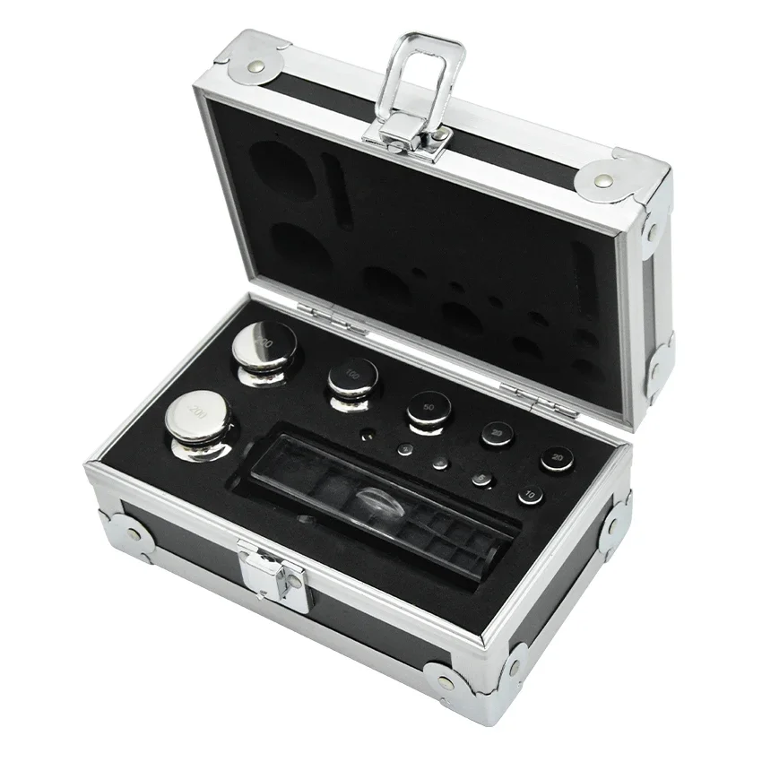 23 Pz 1Mg-200G In Acciaio Inox Bilancia Digitale Calibrazione Kit Pesi Da Laboratorio Set Laboratorio Bilancia Grammo Ad Alta Precisione M1/F2/F1 Grad