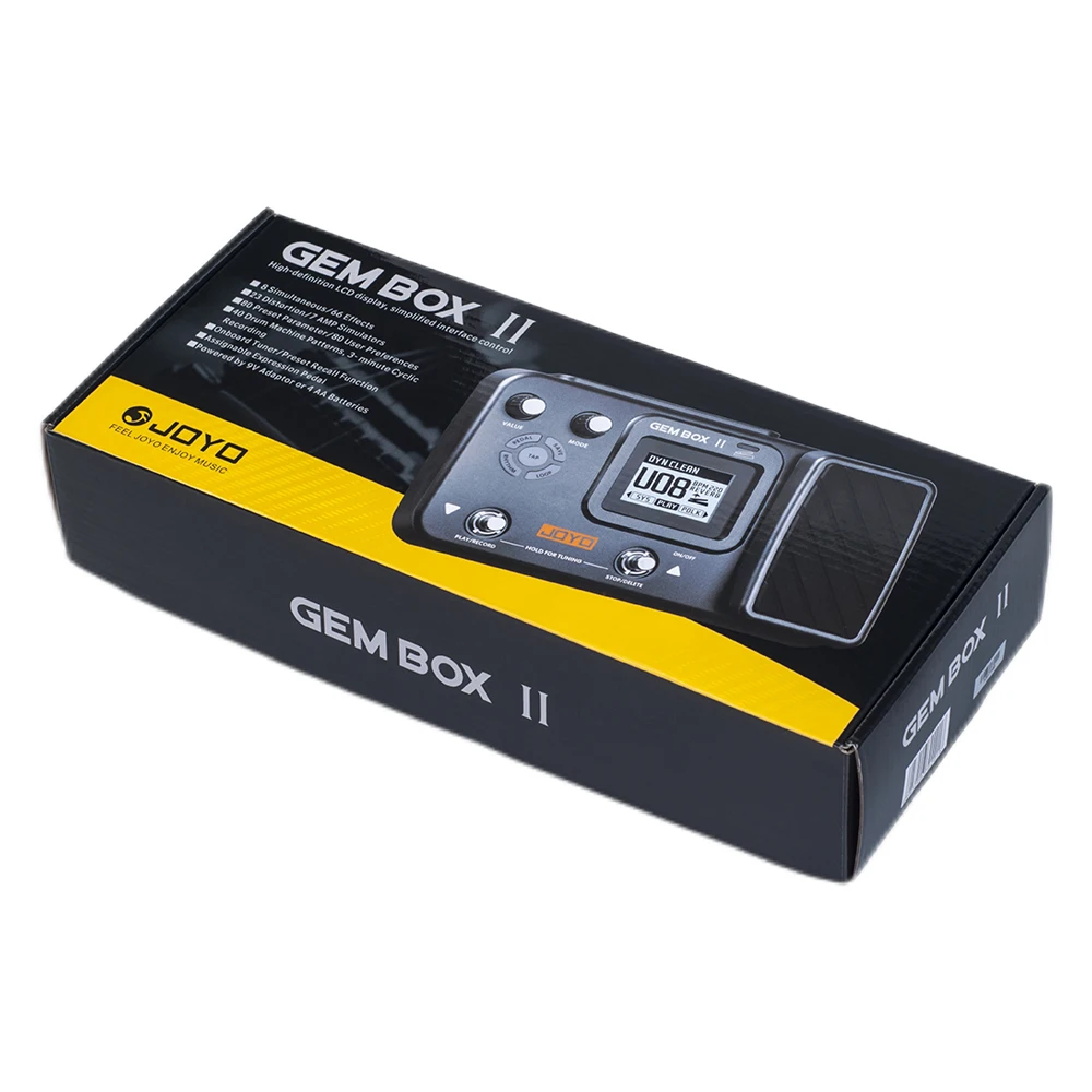 GEM BOX II Guitar Multi Effects Processor Expression Pedal with 66 Effect Types