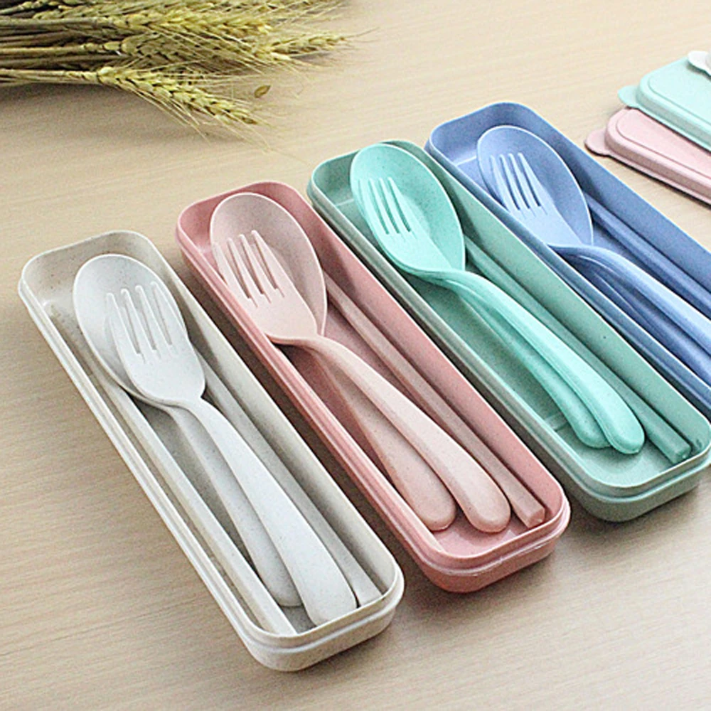 Portable Travel Cutlery Box Tableware Chopsticks Spoon Storage Case Organizer Portable Travel Cutlery Box Tableware Chopsticks Spoon Storage Case Organizer