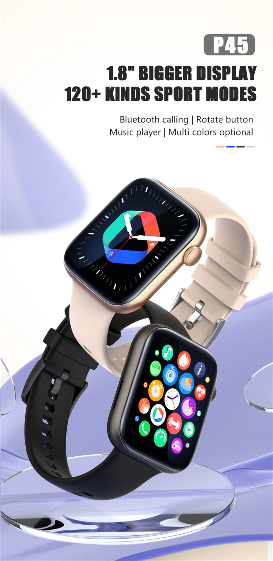 2022 New Bluetooth Answer Call Smartwatch Men 1.8inch Smart Watch Women DIY Dial Sleep Tracker for Android iOS Phone Smart watch