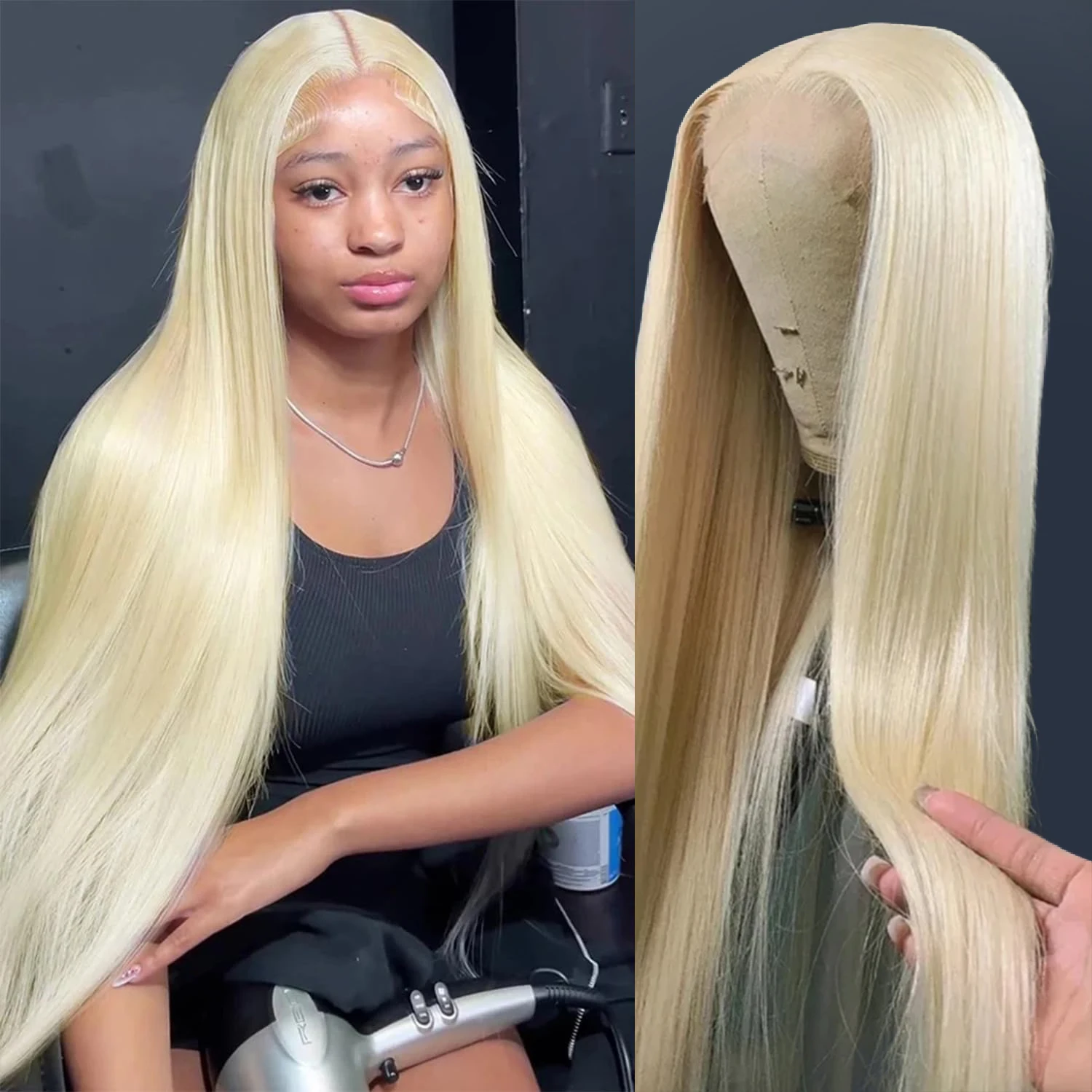 

613 Blonde Lace Frontal Wig 13x6 Straight Hd Lace Wigs Human Hair Brazilian Blonde Honey Colored 13x4 Transparent Lace Front Wig