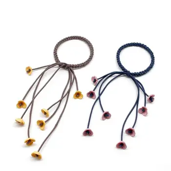 Simpatico fiore fatto a mano elastico moda nastro elastici per capelli corde per capelli accessori per capelli elastico