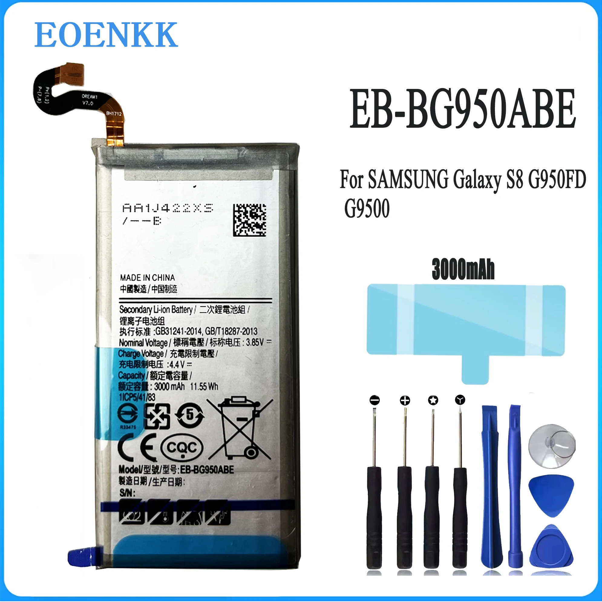 

EB-BG950ABE Battery For SAMSUNG GALAXY S8 G950FD G9500 Repair Part Capacity Mobile Phone Batteries Bateria