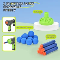 Air Powered Children Interactive Aerodynamic Gun EVA Soft Bullet Air Shoot Gun Desktop Indoor Outdoor Shooting Game for Kids 2