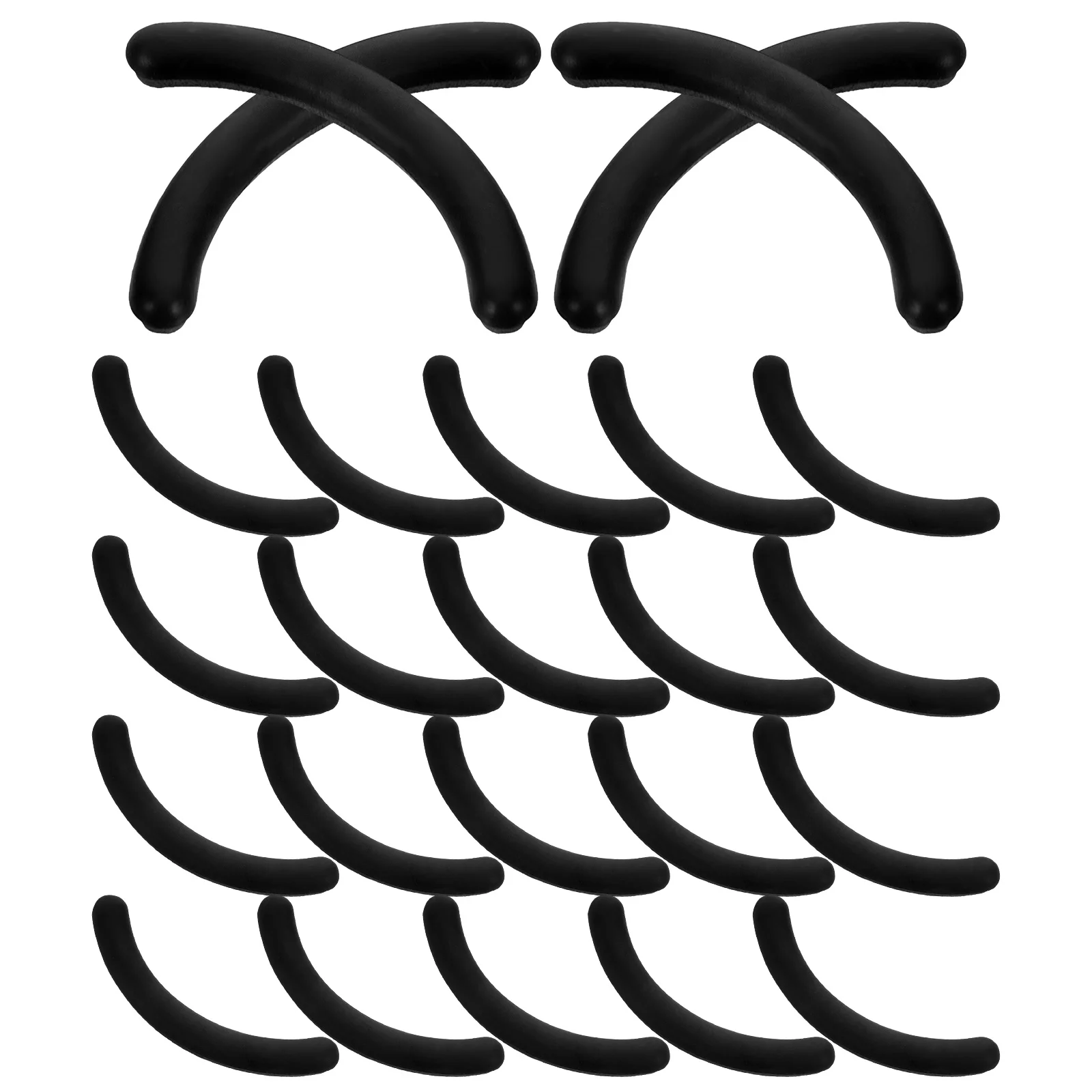 Eyelash Curler Strip Gluesticks Rubber Refills Replacement Universal Cushions Pads Tool 24 Pcs