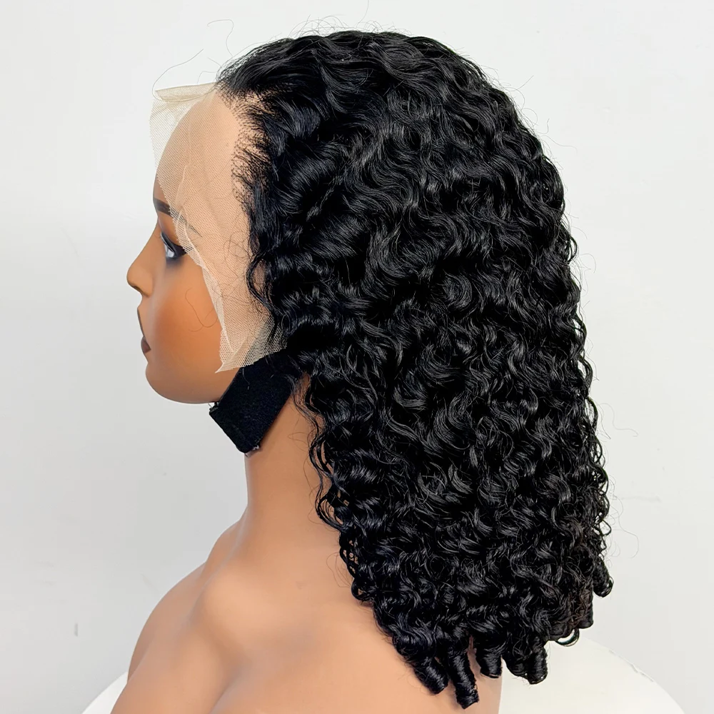 Burmese Spring Human Hair Wigs 250% Density 13x4 Lace Frontal Wig 100% Human Hair Wigs Burmese Curly With Spiral End For Women