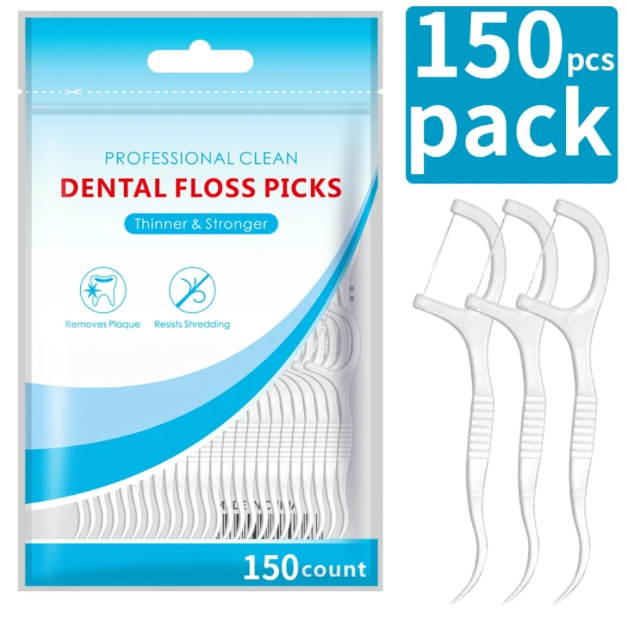 Dental Floss Stick, Dental Floss Sticks, Dental Floss, Dental Cleaning Tools 600/300/150/50pcs Ultra-Fine Toothpicks