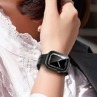 Verre + coque pour Apple Watch, protection d'écran pour iWatch série Ultra 11 10 9 8 7 SE2/3, 44mm 45mm 46mm 41 42 49 40 mm 6