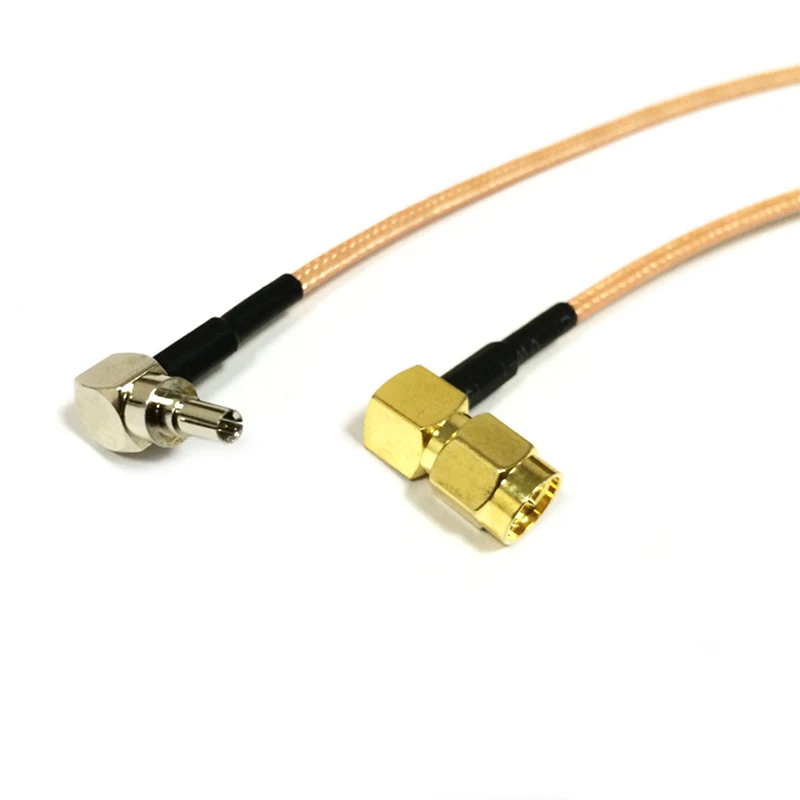 

New SMA Male Right Angle Connector Switch CRC9 Plug 90-Degree Convertor RG316 Pigtail Cable 15CM 6" Adapter for 3G Modem