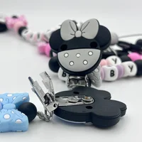Clips de Sucette Personnalisés en Silicone pour Bébé, Lettres Anglaises et Russes, TeWindsor, Cadeau Kawaii 4
