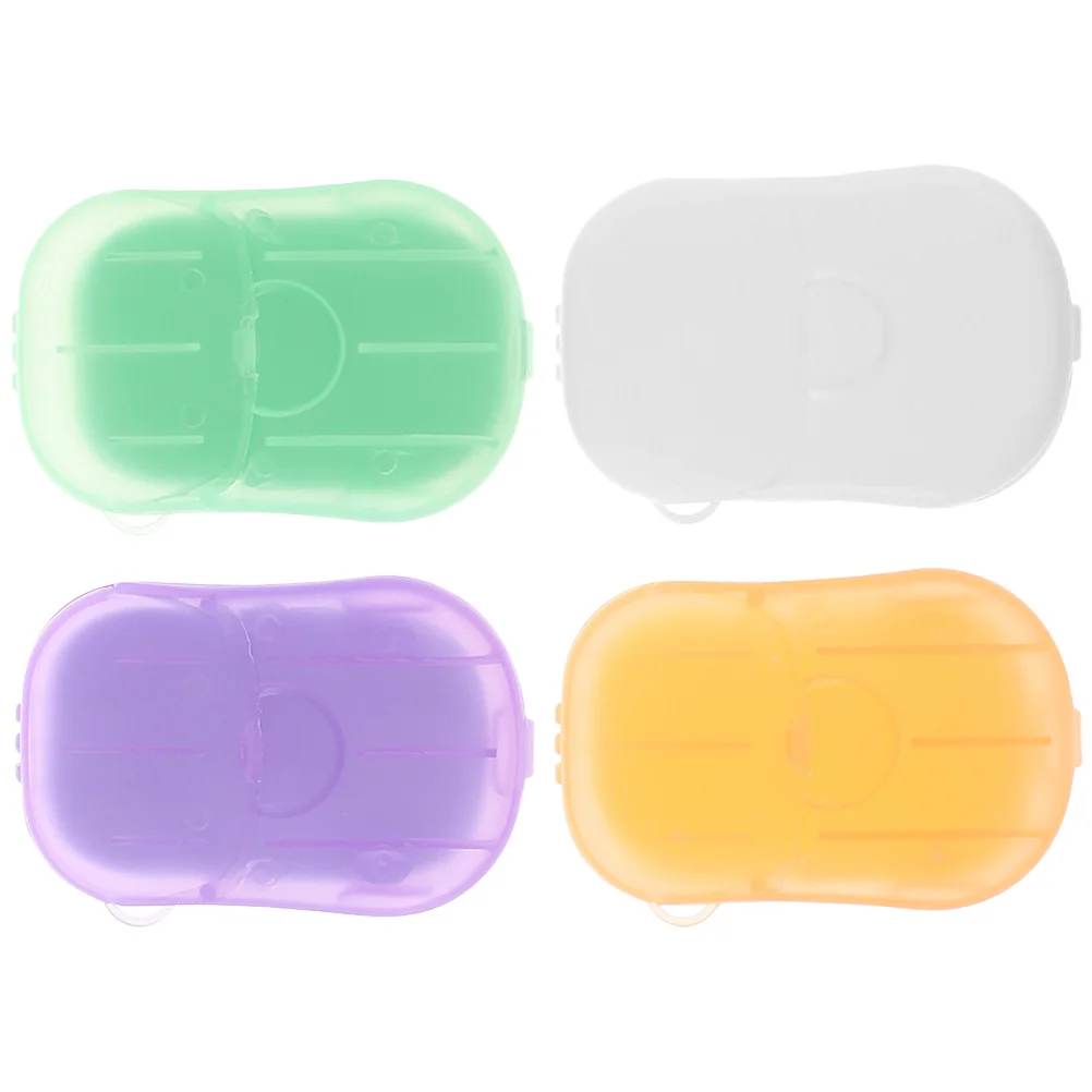 

4 Boxes of Travel Soap Sheets Travel Use Soap Small Soap Slice Travel Hand Soaps Sheets