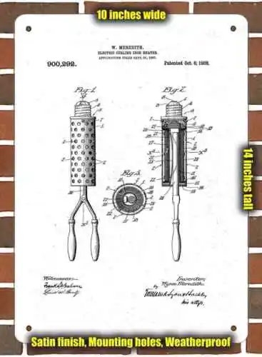 

Металлический знак-1908 электрический щипцы для завивки патент-10x14 дюймов