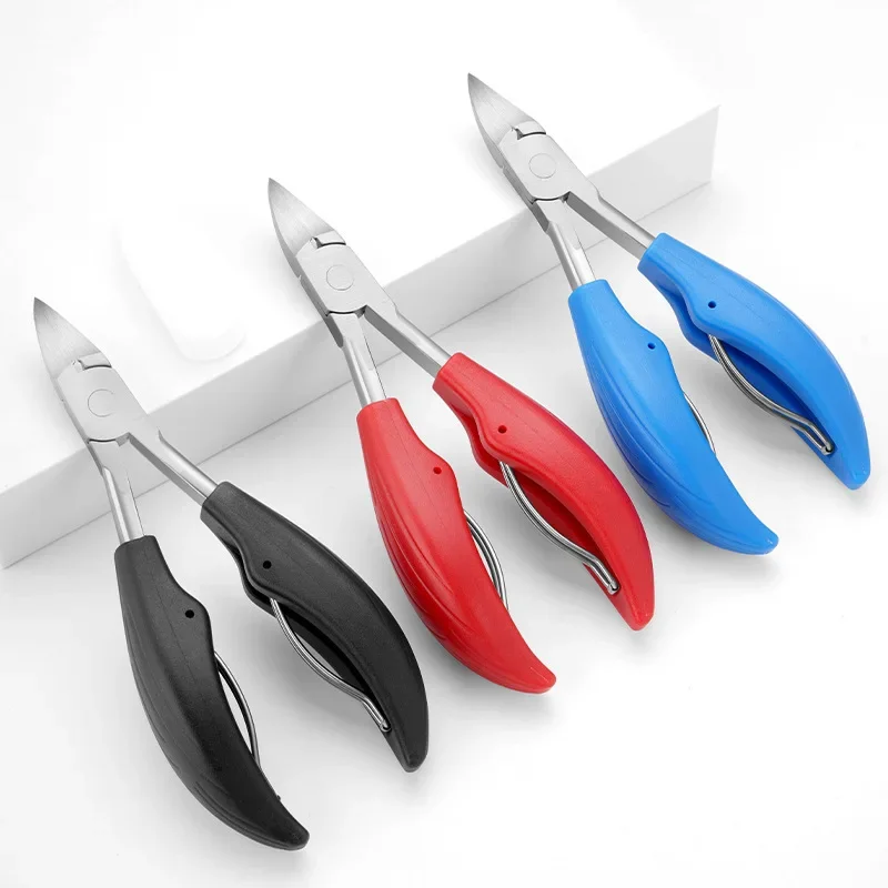 Strongman 618 large stainless steel nail clipper set with nail scissors and keychain beauty art carbon steel blades