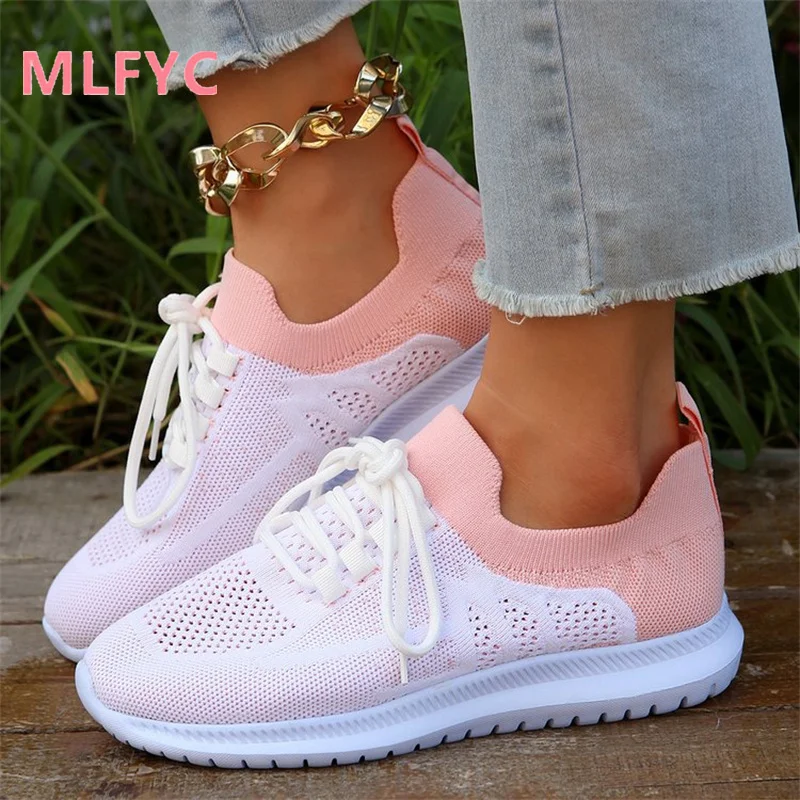 Casual Shoes Summer New Women's Shoes Lace up Comfortable Single Shoe Flat Bottom Comfortable Lightweight Single Shoe