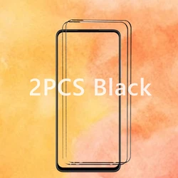 Premium Tempered Glass Screen Protector (1 - 4 Pack) for Realme C20A (2pcs Black)