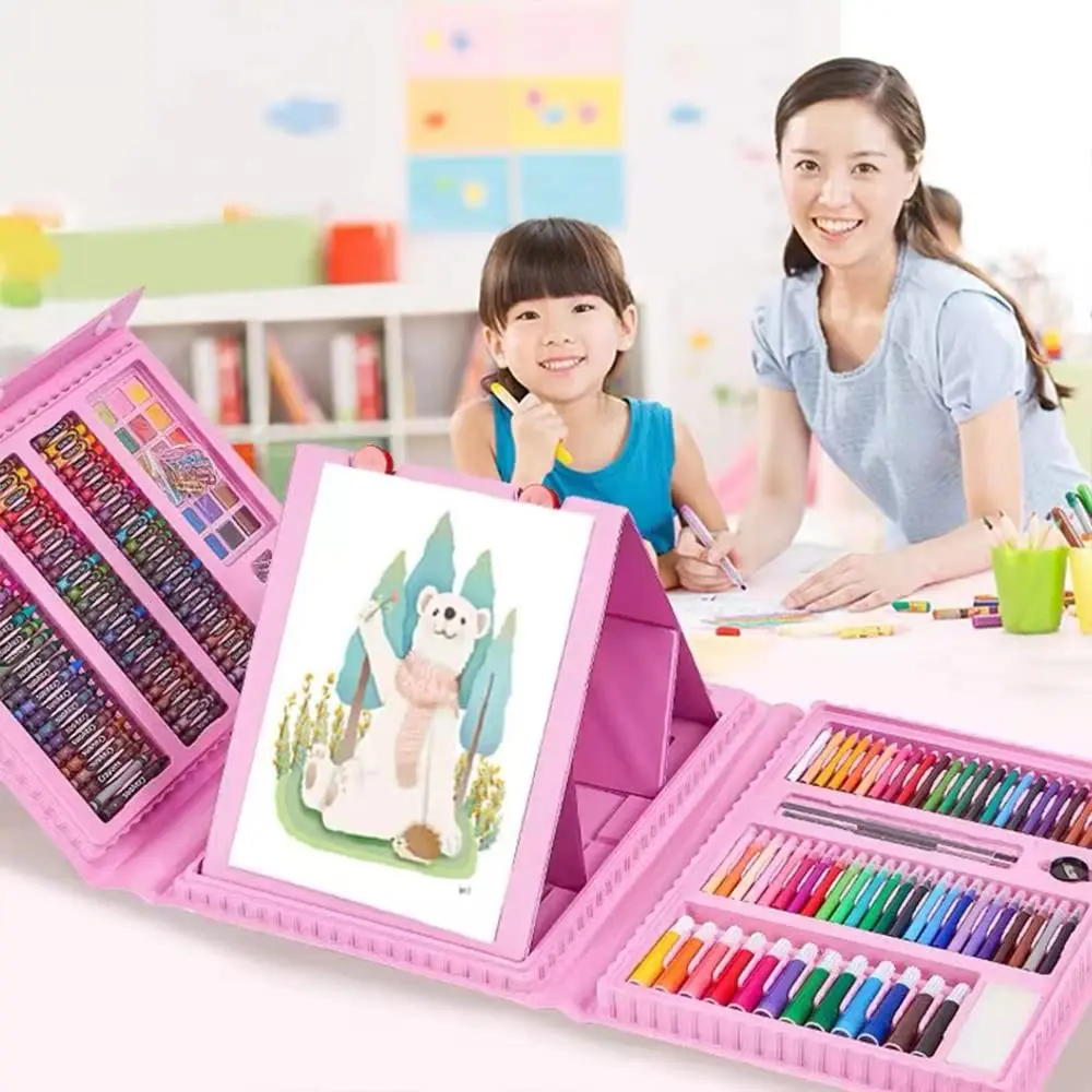208pcs Kids Children Painting Drawing Tools Set With Colored