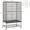 Topeakmart X-Large Parrot Cage Bird Cage with Rolling Stand Medium Birds Cockatiels Quaker Green Cheek Sun Conure African Grey 3