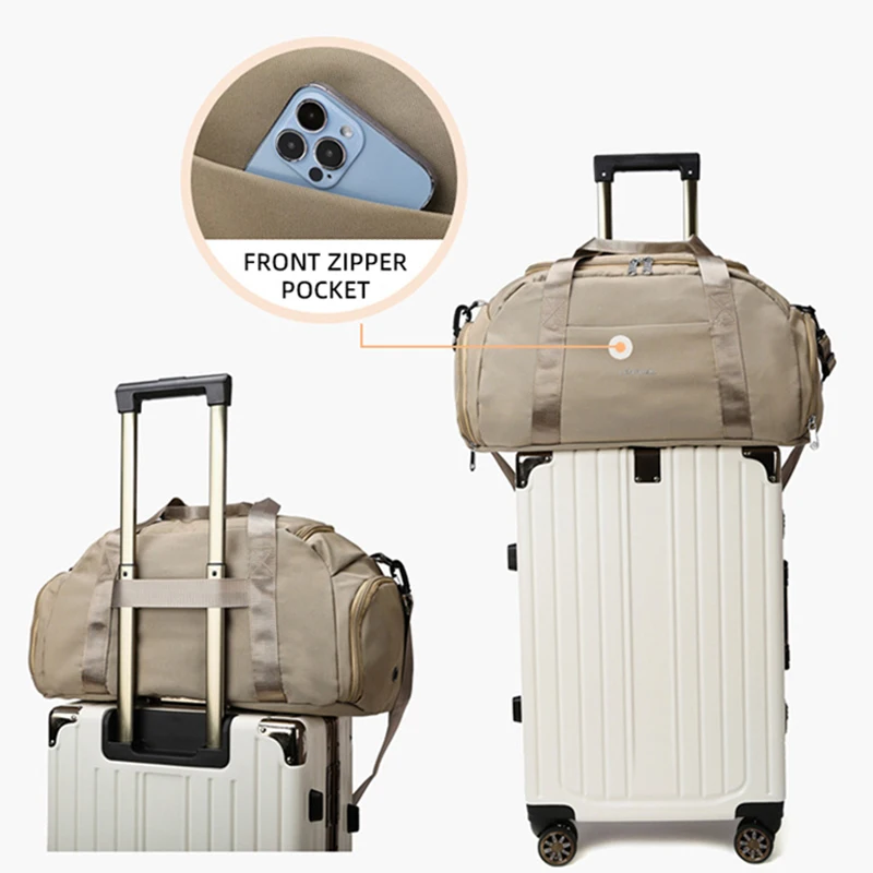 Fashion Gym Sports Yoga Bag Oxford Solid Color Waterproof Shoes Compartment Dry Wet Separation Travel Swimming Fitness Handbag