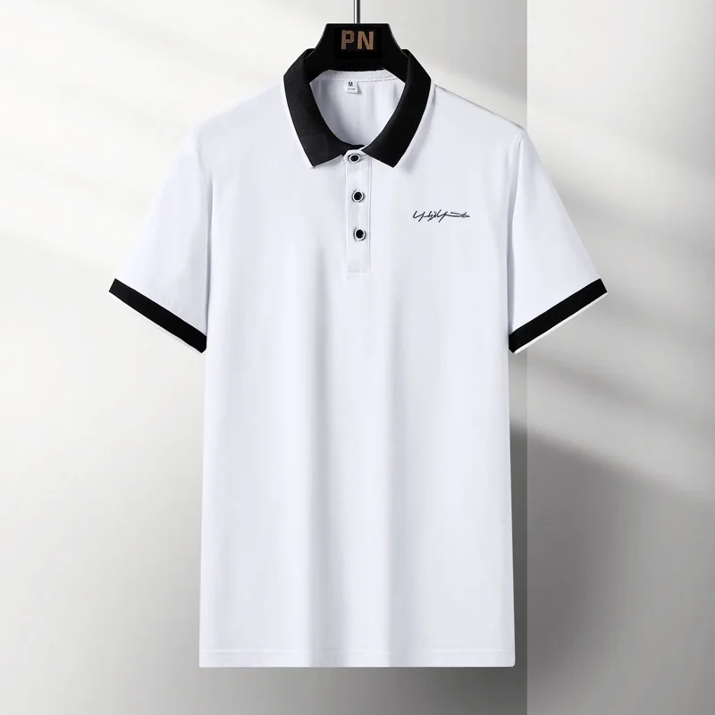 2022 Spring and Summer Short sleeved Polo Shirt Men's Casual Embroidery  Lapel Collar Men's Breathable Solid Color Polo Shirt Men|Polo| - AliExpress
