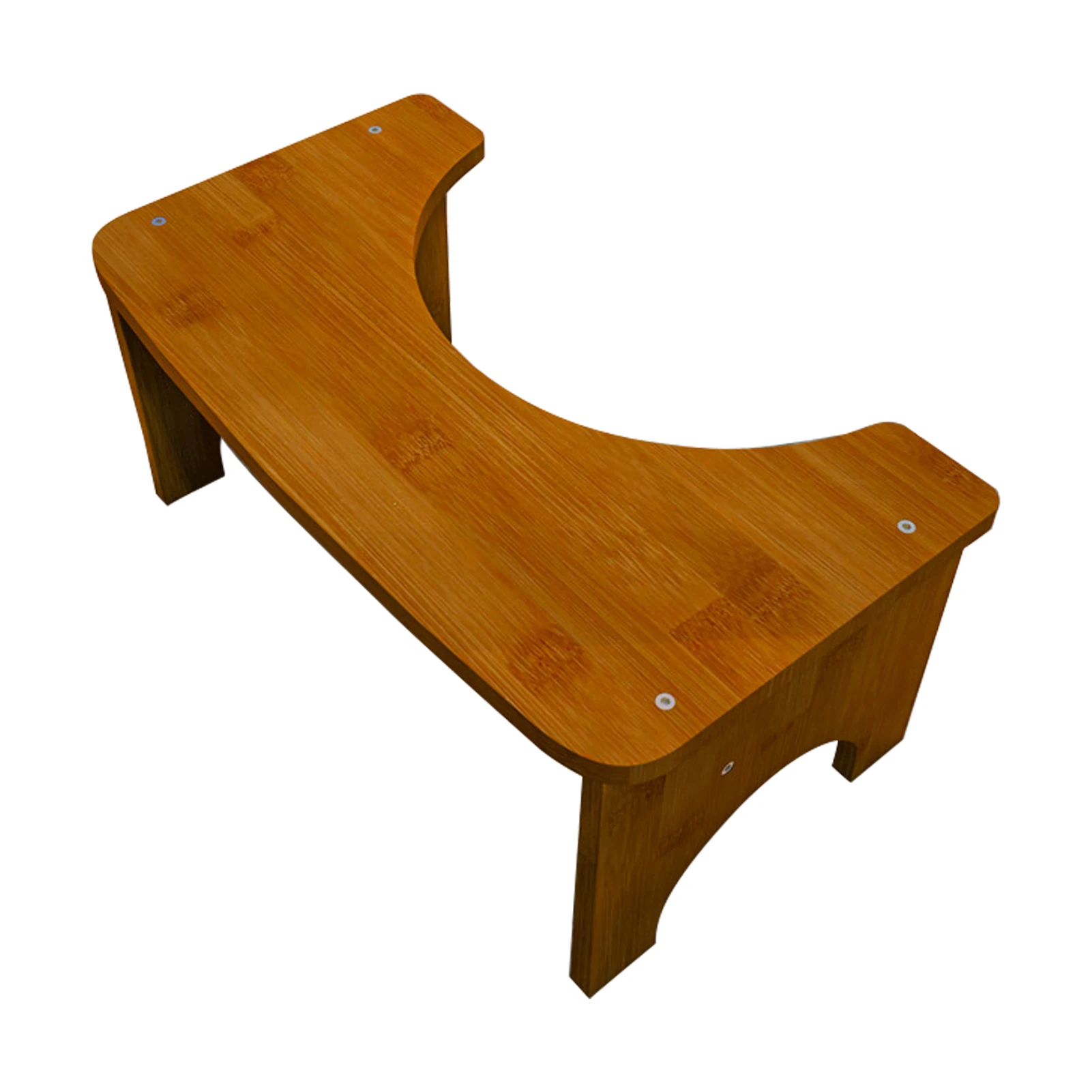 For Pooping Wear Resistant Comfortable Heavy Duty Children Adult Bamboo Toilet Stool C Shape Furniture Non-Slip Practical