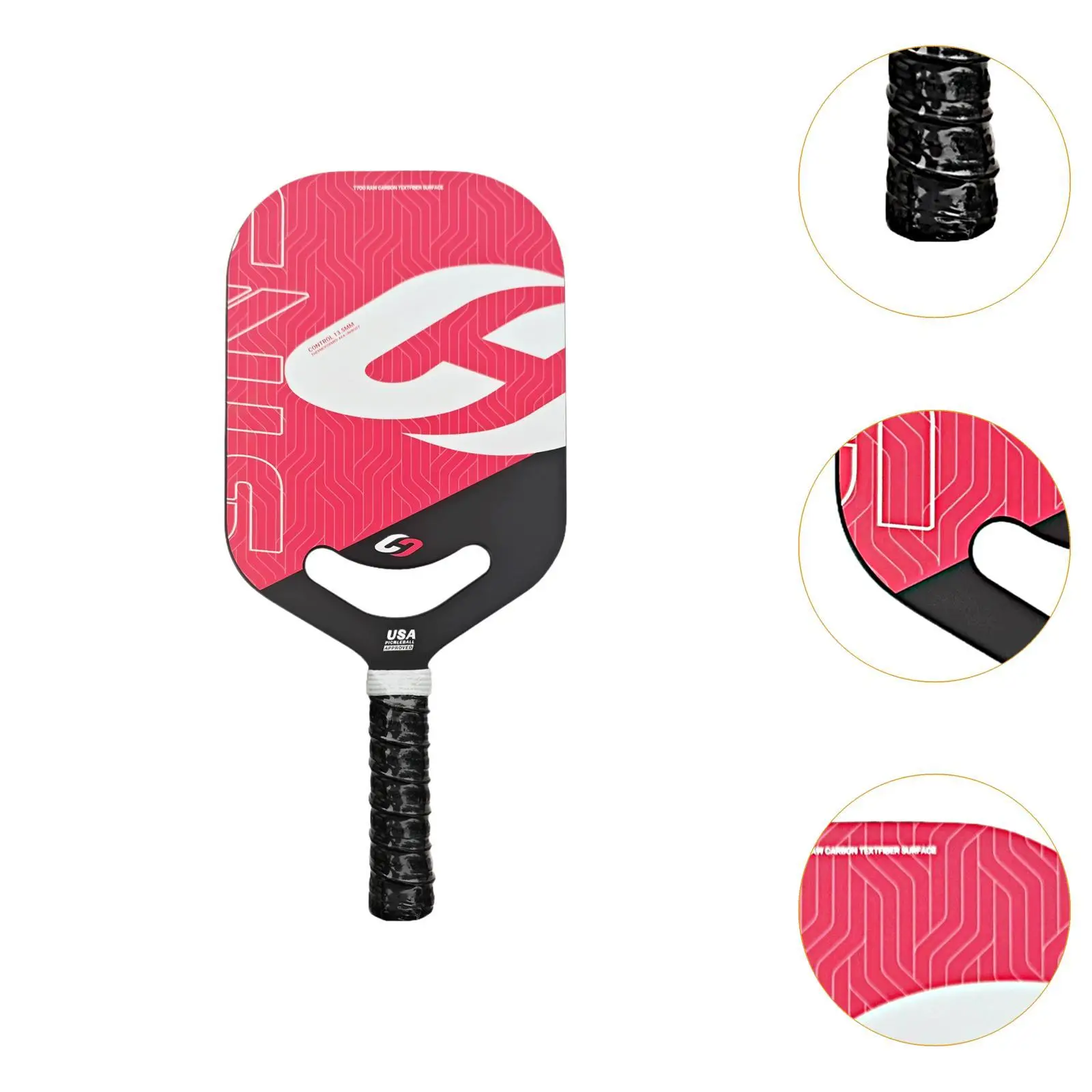 Pickleball Paddle with Carbon Fiber Surface Honeycomb Core for 