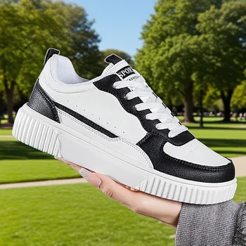 Fashion Women Casual Shoes Breathable Walking Flat Shoes Sneakers White Female Footwear Sports Running Outdoor Walking For Men 2