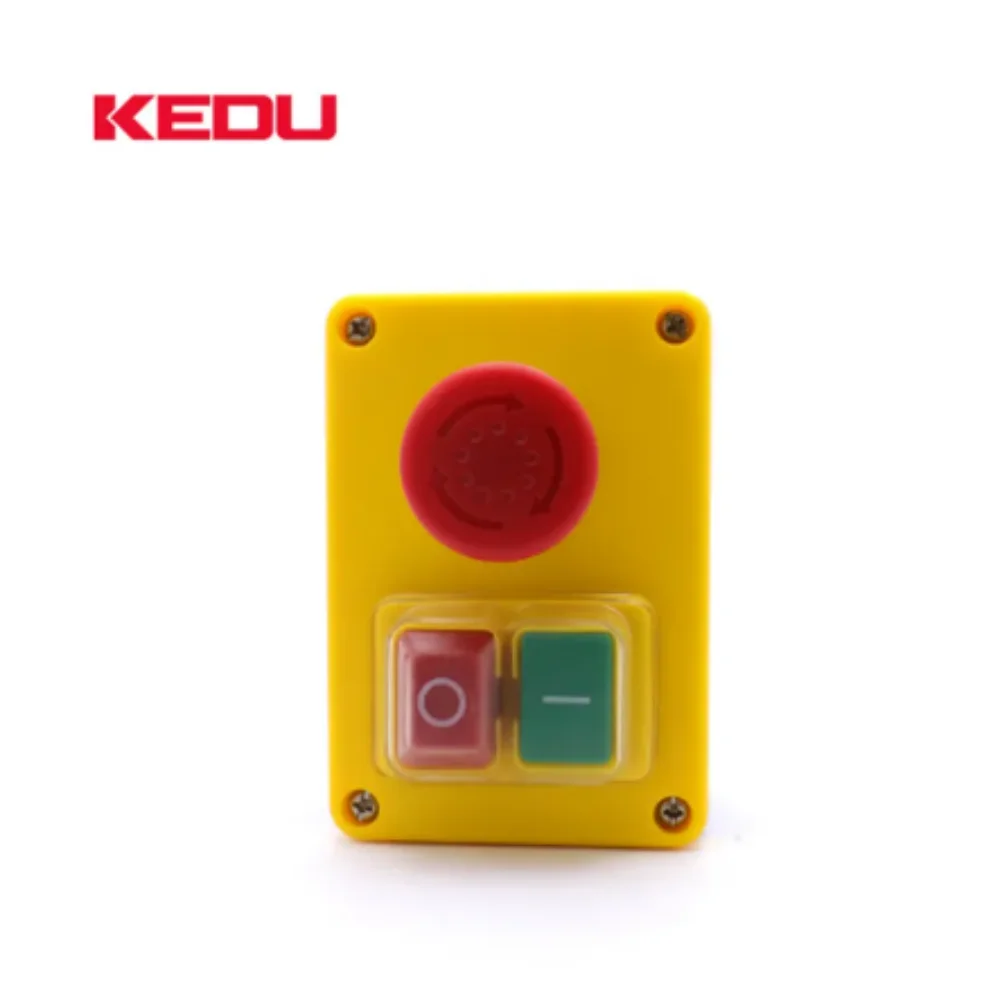 

KEDUKJD17D-2 120V 16A Electromagnetic Push Button Switch Emergency stop Switches for Electric Tools and Machine Tool Equipment