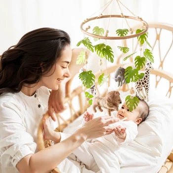 Baby Crib Mobile Rattle Toy - Wooden Toys 3