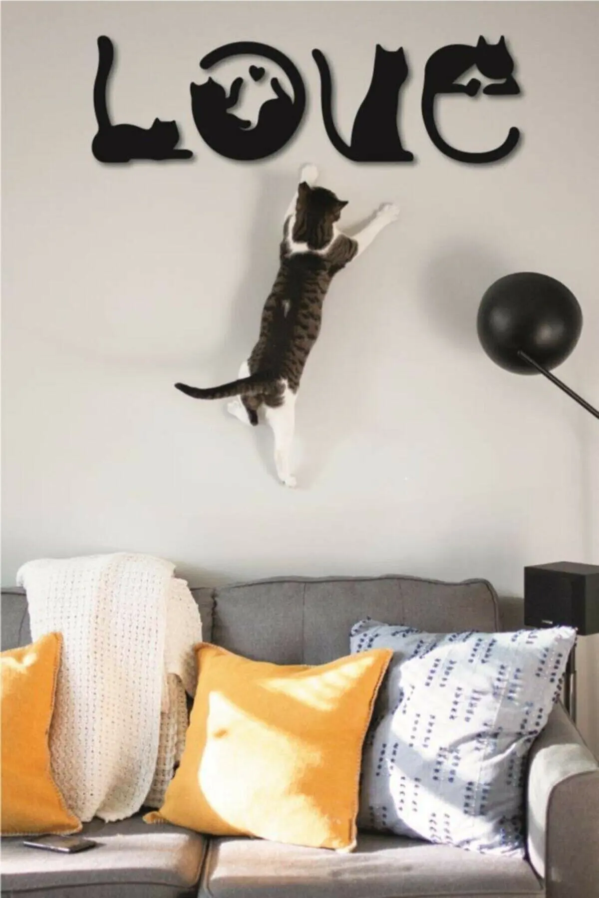 

Cat Table Love Wall Spray Decorative Table Wood Wall Table 20x25 cm