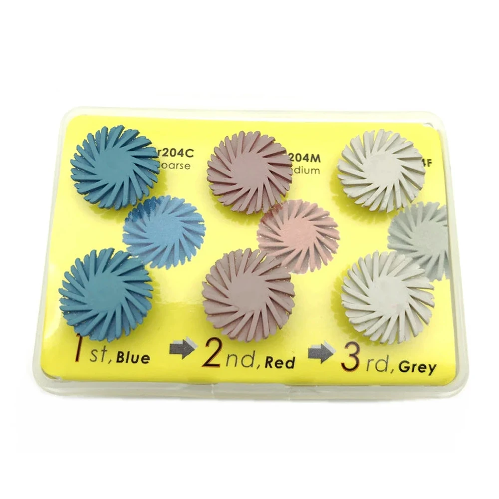 6 Pack Dental Composite Polishing Disc Kit Diamond System Dental Materials Teeth Flex Spiral Brush Bur Polisher Dentist Tools 100pcs bag dental polishing cup colorful dental prophy polishing brush dental cleaning polisher brusher cup dental lab tools