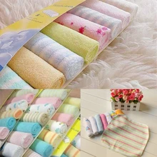  8Pcs Baby Towels Kids Toddler Boy Girl Bath Towel Lovely Soft Washcloth Wipe Infant Handkerchief Children Face Cloth 