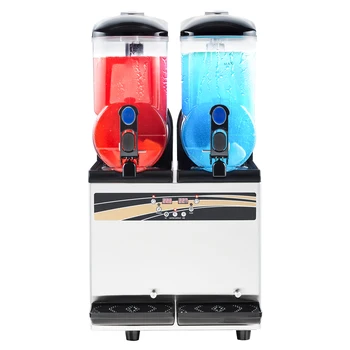 SucceBuy Commercial Frozen Drink Maker 15Lx2 Double Tank Slushy Machine 120Cups StainlessSteel Slushie Maker for Home Party Cafe 1
