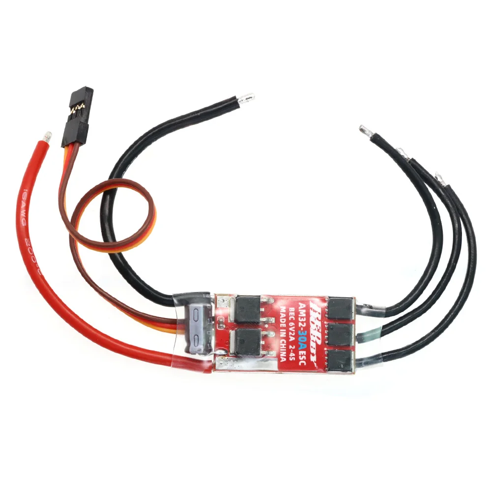 Redhobby 2-4S AM32 30A Dual-Wege Bürstenlosen ESC Geschwindigkeit Controller ESC mit 6V 2A UBEC für RC Multicopter Flugzeug RC Auto Boot – Detail 6
