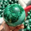Natural Green Malachite Ball, Quartz Crystal Ore Ball, Mineral Reiki Healing, Wealth, Energy Crystal Ball 5
