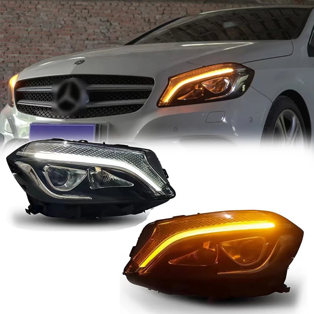 

Car Lights for W176 2013-2018 A Class A45 A180 A200 LED Headlight Upgrade High Configure Bifocal Lens AMG Design Accessories