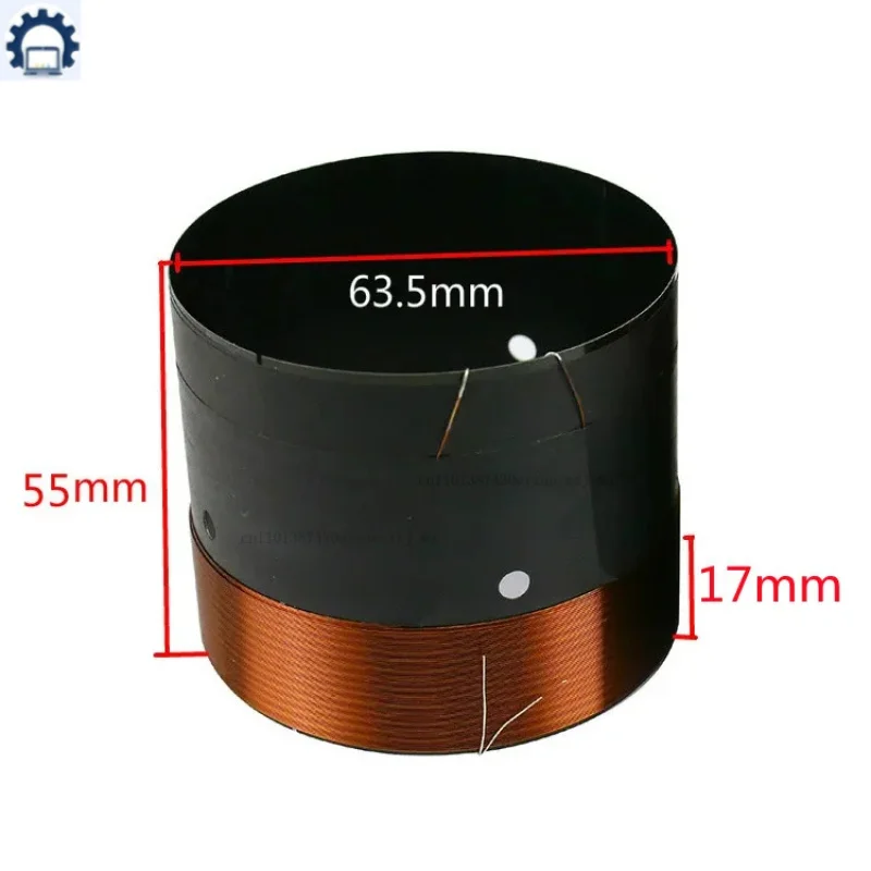 ZJ-스피커 베이스 보이스 코일 63.5mm 64mm 65.5mm 8옴 블랙 알루미늄 원형 구리선 10-15인치 스피커 DIY용 할인 판매 2개