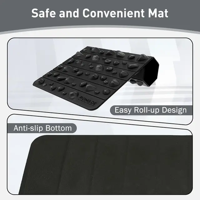 Foot Yoga Massage Acupressure Board Mat Muscle Relaxation Round Exercise Mat Fitness Foot Training Massage Acupressure Mat 4