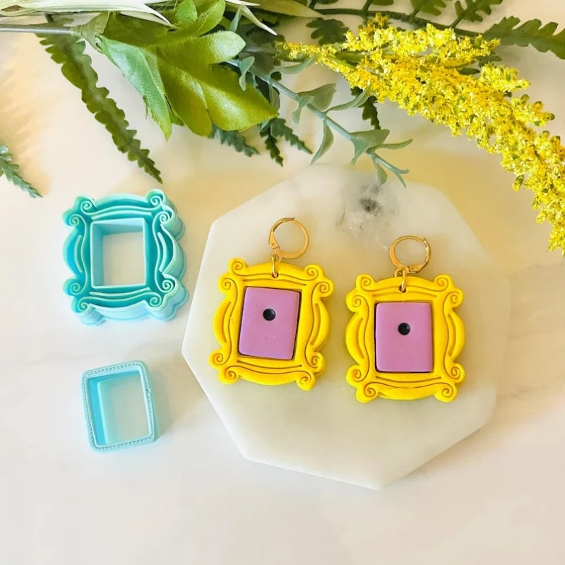 Soft Pottery Earrings Polymer Clay Molds DIY Ins Style Earring Polymer Clay Cutter Ceramics Earring Jewelry Pendant Making Tools