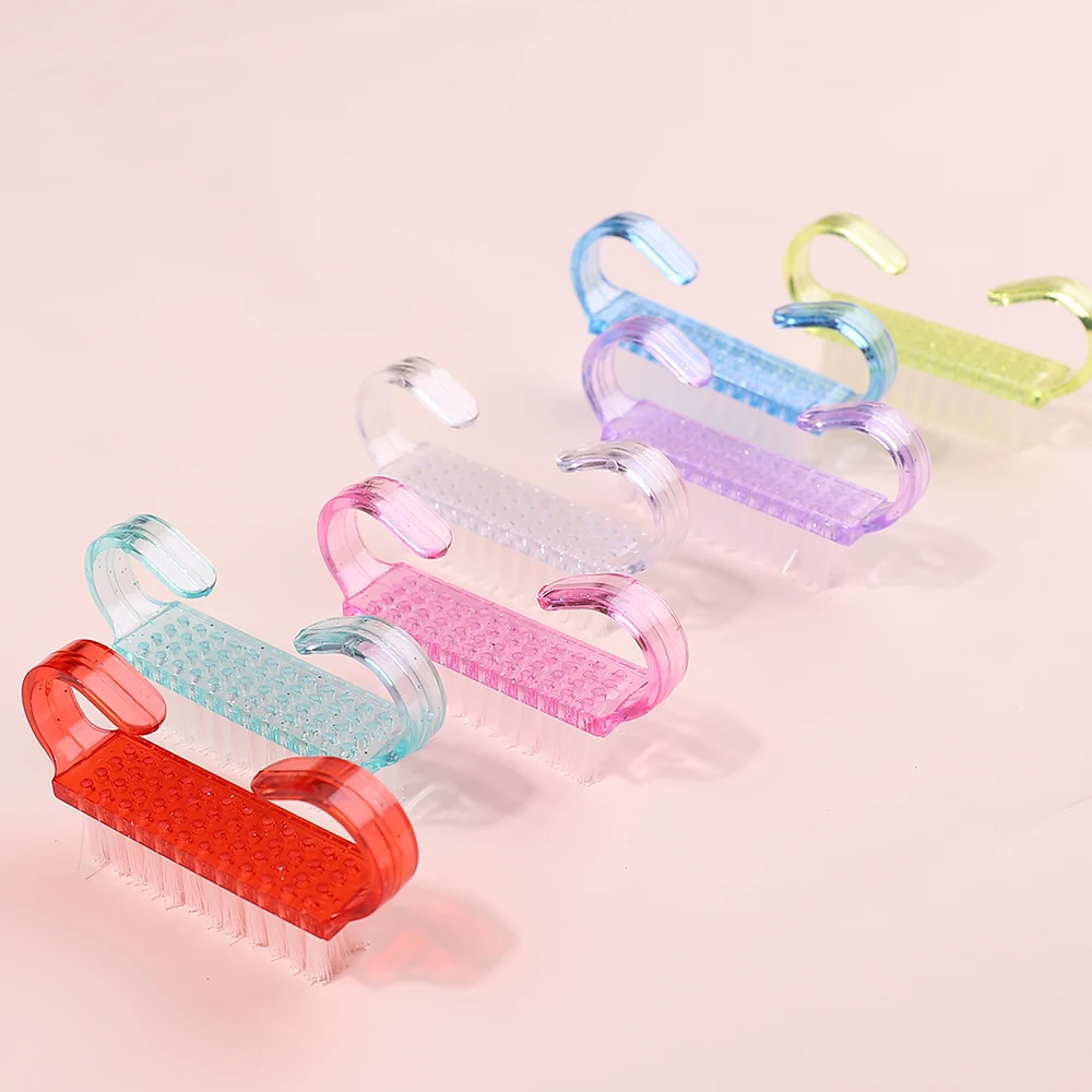 50 Pcs/Lot Cleaning Nail Brush Tools Colorful Plastic Dust Cleaner Brushes Nail Art Manicure Pedicure Powder Soft Remover 2